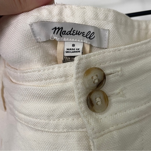 Madewell - Off White - Linen Ankle Pants - Size 8 - Picture 4 of 6
